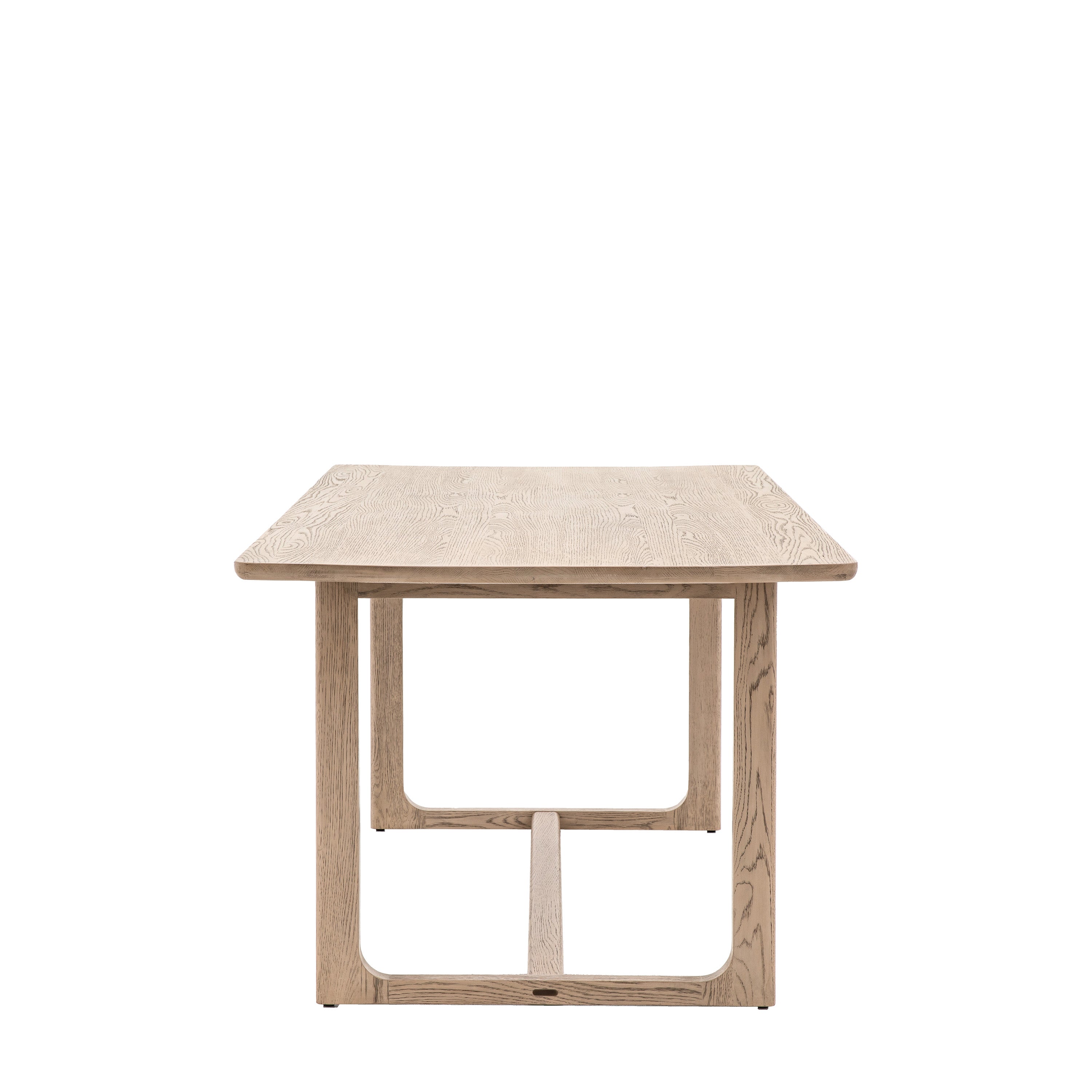 Novu Smoked Oak Wood Dining Table | 6 Seater
